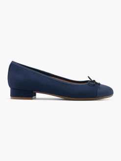 Sale Navy Ballerina with Bow Detail Women Loafers & Low Shoes·Ballet Pumps