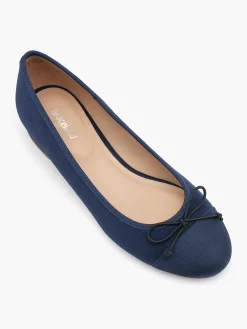 Sale Navy Ballerina with Bow Detail Women Loafers & Low Shoes·Ballet Pumps