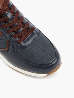 Navy/Brown Casual Lace Up Trainer Shoes·Lace-Ups|Shoes·Brogues