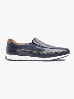 New Navy/Tan Slip on Casual Shoe Shoes·Slip-On Shoes