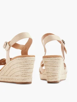 Online Neutral Woven Strapped Wedge Heel Women Heels·Wedges|Sandals·Wedge Sandals
