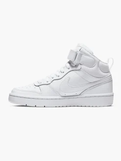 Hot White Teen Court Borough Mid 2 Velcro Trainer BOY All Boys·Teens|Boys Shoes·Touch Fastening