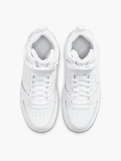 Hot White Teen Court Borough Mid 2 Velcro Trainer BOY All Boys·Teens|Boys Shoes·Touch Fastening