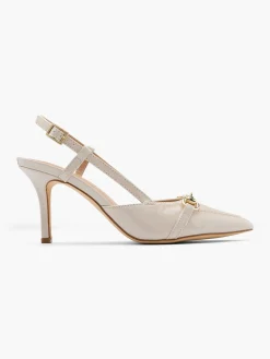 New Nude Slingback Heel with Snaffle Detail Women Heels·Slingback Heels