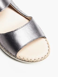 Pewter Ankle Strap Comfort Sandal Women Sandals·Comfort Sandals|Loafers & Low Shoes·Comfort