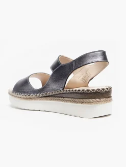 Pewter Ankle Strap Comfort Sandal Women Sandals·Comfort Sandals|Loafers & Low Shoes·Comfort
