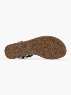 New Pewter Twisted Strap Sandal Women Sandals·Flat Sandals