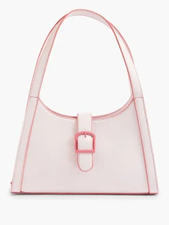 Contrast Handbag with Adjustable Strap and Buckle Detail Women Bags·Handbags
