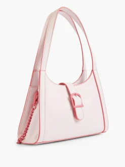 Contrast Handbag with Adjustable Strap and Buckle Detail Women Bags·Handbags
