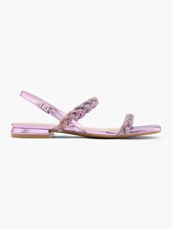 Hot Diamante Braided Strapped Sandal Women Sandals·Flat Sandals
