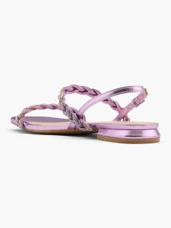 Hot Diamante Braided Strapped Sandal Women Sandals·Flat Sandals