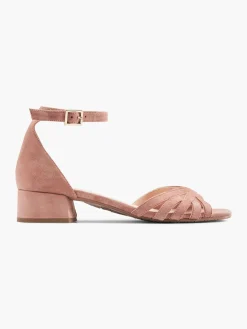 Discount Leather Block Heeled Sandal with Ankle Strap Women Sandals·Leather Sandals|Sandals·Heeled Sandals