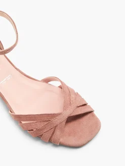 Discount Leather Block Heeled Sandal with Ankle Strap Women Sandals·Leather Sandals|Sandals·Heeled Sandals