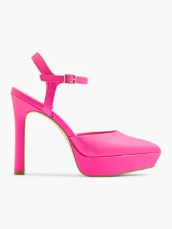 Pink Platform Ankle Strap Heel Women Heels·High Heels|Heels·Platform Heels