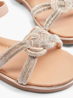Best Sandal with gem knot detail Kids All Girls·Kids|Girls Shoes·Sandals
