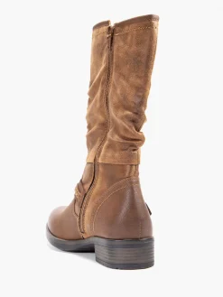 Clearance Reiker Brown 3/4 Length Casual Boot with Straps Women Boots·Winter Boots|Boots·Ankle Boots