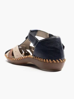 Outlet Beige and Navy Comfort Sandal Women Sandals·Comfort Sandals|Loafers & Low Shoes·Comfort