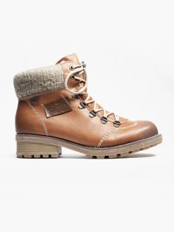Outlet Brown Lace Up Boot Women Boots·Leather Boots|Boots·Ankle Boots