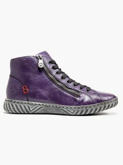 Hot Lace Up Side Zip F Fit Casual Shoe Women Trainers·High Top Trainers