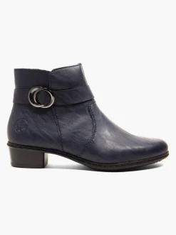 Navy Ankle Boot with Buckle Detail Women Boots·Ankle Boots