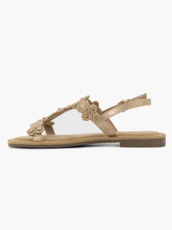 Discount Rose Slingback Strapped Sandal with Gem Detailing Women Sandals·Flat Sandals