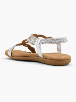 Hot Elasticated Back Flat Sandal with Clear Gem Detail Women Sandals·Flat Sandals