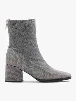 New Glitter Block Heeled Boot Women Boots·Ankle Boots