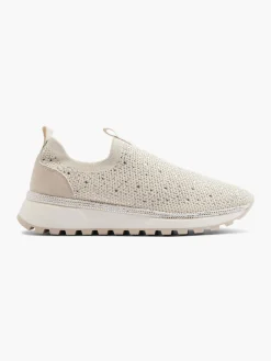 Slip On Knitted Trainer With Diamante Detail Women Trainers·Slip On Trainers