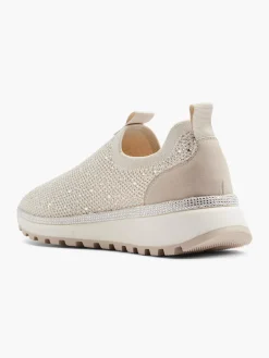 Slip On Knitted Trainer With Diamante Detail Women Trainers·Slip On Trainers