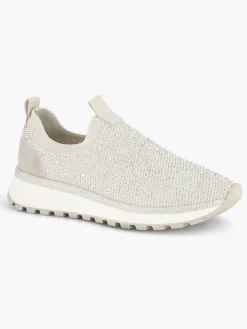 Slip On Knitted Trainer With Diamante Detail Women Trainers·Slip On Trainers