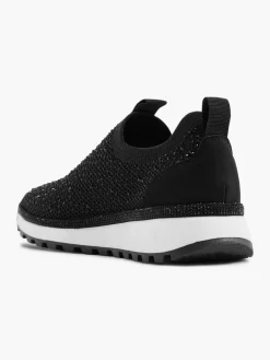 Slip On Knitted Trainer With Diamante Detail Women Trainers·Slip On Trainers