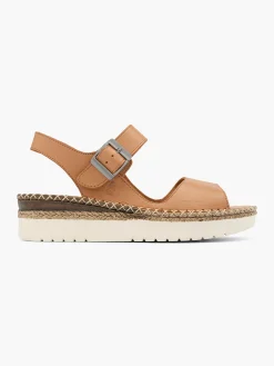 Discount Tan Ankle Strap Comfort Sandal Women Sandals·Comfort Sandals|Loafers & Low Shoes·Comfort