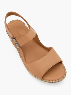 Discount Tan Ankle Strap Comfort Sandal Women Sandals·Comfort Sandals|Loafers & Low Shoes·Comfort