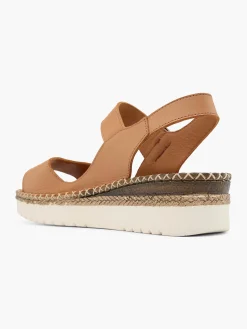 Discount Tan Ankle Strap Comfort Sandal Women Sandals·Comfort Sandals|Loafers & Low Shoes·Comfort