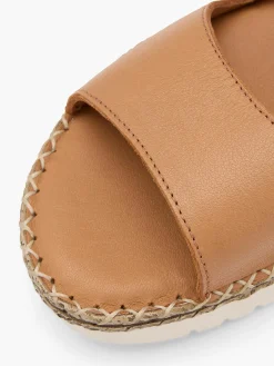 Discount Tan Ankle Strap Comfort Sandal Women Sandals·Comfort Sandals|Loafers & Low Shoes·Comfort