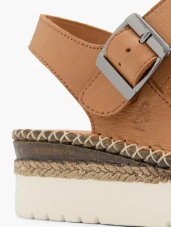 Discount Tan Ankle Strap Comfort Sandal Women Sandals·Comfort Sandals|Loafers & Low Shoes·Comfort