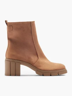 Clearance Tan Heeled Ankle Boot Women Boots·Heeled Boots|Boots·Ankle Boots