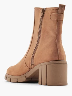 Clearance Tan Heeled Ankle Boot Women Boots·Heeled Boots|Boots·Ankle Boots