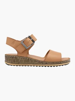 Clearance Tan Leather Buckle Sandals Women Sandals·Leather Sandals|Loafers & Low Shoes·Comfort