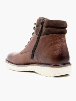 Discount Tan Leather Lace Up Boots Shoes·Walking Shoes|Boots·Lace-Up Boots