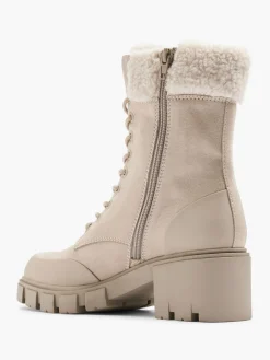 Clearance Chunky Biker Boot with Borg Trim Women Boots·Ankle Boots