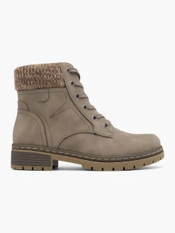 Best Lace Up Ankle Boots with Knitted Collar Women Loafers & Low Shoes·Comfort|Boots·Comfort Boots