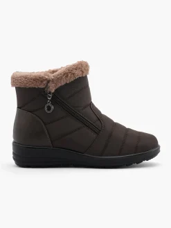 Hot Wide Fit Faux Fur Lined Comfort Boot with Diagonal Zip Women Loafers & Low Shoes·Comfort|Boots·Comfort Boots