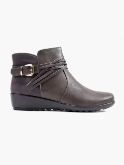 Discount Wide Fit Wedge Comfort Boot with Buckle Detail Women Loafers & Low Shoes·Comfort|Boots·Comfort Boots