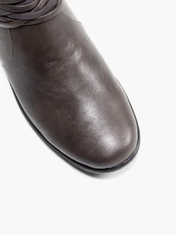 Discount Wide Fit Wedge Comfort Boot with Buckle Detail Women Loafers & Low Shoes·Comfort|Boots·Comfort Boots