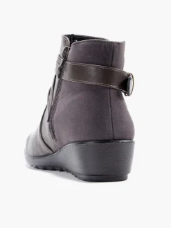 Discount Wide Fit Wedge Comfort Boot with Buckle Detail Women Loafers & Low Shoes·Comfort|Boots·Comfort Boots