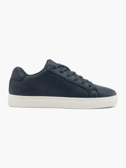 New Teen Boy Lace Up Cupsole Trainers Navy BOY All Boys·Teens|Boys Shoes·Trainers