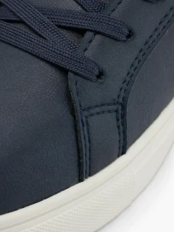 New Teen Boy Lace Up Cupsole Trainers Navy BOY All Boys·Teens|Boys Shoes·Trainers