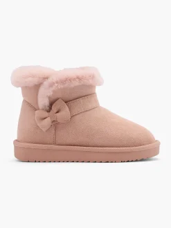 Clearance Toddler Girl Slip On Faux Fur Lined Boot With Side Bow All Girls·Toddlers|Girls Shoes·Warm Lined Boots