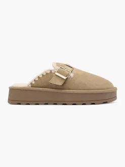 New Warm Lined Slip On With Buckle & Stitch Detail Women Loafers & Low Shoes·Slip On Shoes